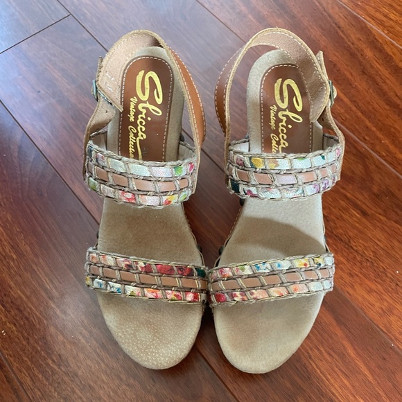 Designer Sbicca Vintage Collection Gwendolyn’s Retro Platform Strappy Size 39 - Picture 2 of 6